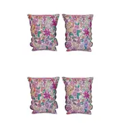4pc Swim Essentials Kids Inflatable Armbands Floater Set Pink Blossom 2-6y