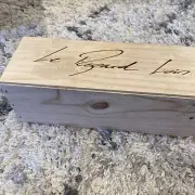 Single Bottle Sliding Wood WINE WOODEN BOX CRATE 4 x4x12