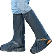 HapGlan Rain Boot Shoes with Zippers Nonslip PVC Rainproof Boot with Zippers for Outdoor Sports Hiking