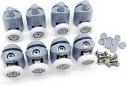 8 Shower Door Rollers Wheels Runners Pulley Roller 23mm(Gray, 23mm)
