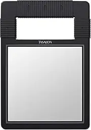 TASALON Hand Mirrors with Handle - Unbreakable Hand Mirror - Unbreakable Handheld Mirror with Silicone Handle for Barber Mirror, Salon Mirror, Makeup Mirror or Shower Mirror, Hand Held Mirror - Black