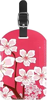 [WOSHJIUK] Luggage Tags,2 Pack Labels Suitcase Tags,Cherry Blossoms,Luggage Tags Privacy Protection Travel Bag Tag