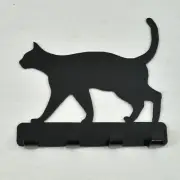 Cat Metal Key Rack Holder/Hanger Black Handmade