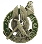 Vanguard ARMY IDENTIFICATION BADGE: RECRUITER - SILVER