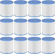 Vickmons Type I Pool Filter Cartridge 58093 Compatible with Summer Waves Type I P53RX0330000 / P53FX0330000 for 300/330 Gal/H Filter Above Ground Pool Pump (12 Pack)