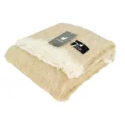 Australian Alpaca Connection Alpaca Knee Wrap Throw Blanket Fawn/Plain