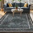 Floral Area Rugs 5x7, Soft Washable Rugs for Living Room Bedroom, Boho Non Sl...