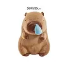 Capybara Stuffed Toy with Pullable Snot Bubbles Sofa Collectible Comfortable
