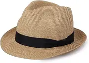 [CA4LA] Casilla ZKN02585 Men's Medium Folding Hat, UV Protection, Daily, Smart, Spring and Summer, Casual, Ribbon, Satin, Adjustable Size
