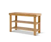 Artiss Bamboo Wooden Shoe Rack - Natural