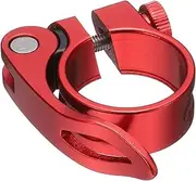 HARFINGTON Bike Seat Post Clamp 31.8mm Bicycle Clamp Aluminum Alloy Bike Quick Release Seat Post Collar for Diameter 27.2 to 28.6mm Bicycle Mountain Bike Road Bike Seat Post Tube, Red