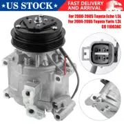 For 2000-05 Toyota Echo 1.5L 04-05 Yaris 1.3L A/C Compressor w/Clutch CO 11063AC (for: Toyota)