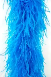 4 Ply OSTRICH FEATHER BOA - TURQUOISE 2 Yards; Costumes/Craft/Bridal/Trim 72"