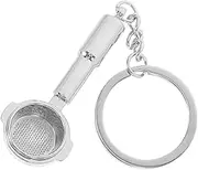 Amosfun Metal Coffee Keychain Unique Coffee Utensil Charm for Bag Purse Car Keys Sturdy Decorative Keychain Souvenirs