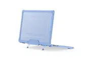 WASSUP Starry Case for MacBook Air 15 inch 2023-2024 Release Slim Rubberized TPU Bumper Cover & Fold Kickstand-LightBlue