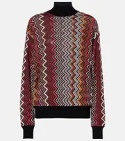 [Missoni] Missoni Zigzag turtleneck sweater UK 6 multicoloured