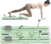 Pilates Machine, Abdominal Exercise Board, Multifunctional Fitness Equipment, Adjustable Resistance, Compact Design, Home Gym, Full Body Workout, 105 x 40 x 3 cm, Multicolour