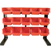 NSW NEW 15 Bin Table Top Storage Rack