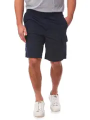 Cargo Shorts Pinstripe Navy - Elastic Waist