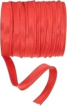 Maxi Piping Bias Tape, 5 Yards Piping Trim with Cord Satin Binding Lip Cord Trim Fit for Sewing Garment Webbing Trimming Crafts Decorating - (Red)