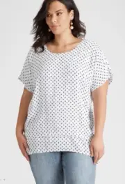 Autograph Top Plus Size 20 & 22 Tunic Shirt Short Sleeve Layered Viscose NEW