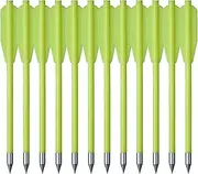 TOPARCHERY 12PCS 6.25 Inch Mini Archery Crossbow Bolts Set with Sharp Metal Tip, Reusable Durable Arrow Dart for Shooting Target Practice, Small Hunting Game, Outdoor Fishing