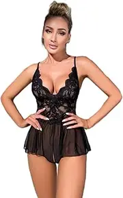 [JINZIJINYU] Sexy Lingerie For Women Women Large Size Transparent Lace Sexy Temptation Jumpsuit Passion Open Crotch No Need To Take Off Tights