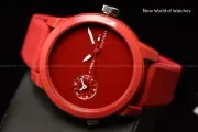 Tommy Hilfiger Men's DENIM 44mm VALENTINE RED Quartz ALL RED Rubber Strap Watch