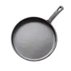 NNEAGS 26cm Round Cast Iron Frying Pan Skillet Griddle Sizzle Platter