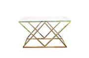 Alsea Console Table Gold Base - Clear Glass