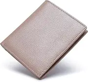 [Bveyzi] Ultra Slim Small Leather Women Wallet RFID Blocking Tiny Thin Bifold Pocket Ladies Purse, Rose Gold, Small