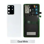 Samsung Galaxy S20 Ultra Back Glass With Adhesive - Cloud White