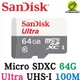 SanDisk Ultra MicroSDXC microSD 64G 64GB TF 100MB 高速傳輸 記憶卡