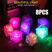 Light Up Ice Cubes, 8 Pack Multi Color Led Ice Cubes for Drinks Changing Lights