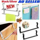 Over Door Tea Towel HolderZRack Bathroom Rail Cupboard Hanger Kitchen Bar Hook R