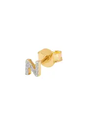 Missoma N Initial 18kt Gold-plated Single Stud Earring - One Size One Size