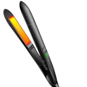 Hair Straightener and Curler 2 In 1 Ceramic Flat Iron Hair Crimper LCD Hair Straightening Curling Iron Corrugation Hair Waver-Black