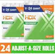 24 Roll Pack Paper Towels Rolls 140 Sheets Strong Absorbent COMPARE TO BOUNTY