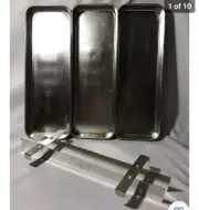 vintage checkers Loaf Of Cake Aluminum 4 Pieces.