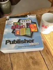 NEW SEALED Microsoft Publisher CD Deluxe v3.0 Windows 95 PC Retail Box Software