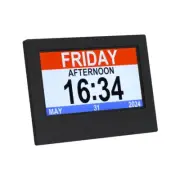 Artiss 7" Digital Day Clock Alarm Calendar Dementia Date Week Month Year Black
