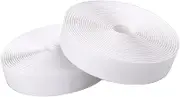 jojofuny 5M White Adhesive Hook Loop Tape Double Sided Sticky Fastening Strips for Versatile Home Office Industrial Applications Easy to Install Durable