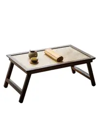 在飛比找松果購物優惠-家用折曡飄窗複古實木茶台炕桌 (6.1折)