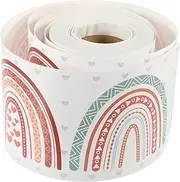 CANIGHT 1 Roll Cute Cartoon Bulletin Board Border Trim Self Adhesive Decorative Border Sticker for Classroom Home and Office Bright Colors for Festive Decor