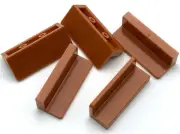Lego 5 New Dark Orange Panels 1 x 3 x 1 Parts Pieces