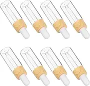 FOMIYES 8pcs Wood Grain Glass Dropper Essential Oil Glass with Dropper Hair Perfume Medicine Dropper Bottle Glass Dropper Bottle Spray 5ml Dropper Bottle Clear Travel Toy Room Glass Bottle