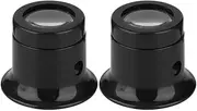 [lyrlody] 10x Eye-Glasses Type Watch Repair Loupe, 2Pcs Light and Pressureless Watch Magnifying Glasses, for Clock Jeweller