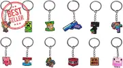 24 Pcs Mine-Craft Keychains - Kids Birthday Party Favors, Bag Fillers, Decor