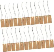 jojofuny 100Pcs Paper Present Tags with Elastic String Versatile Price Tags for Jewelry Clothing Crafts for Parties Retail and Businesses