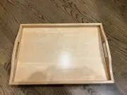 Tyler Morris Wooden Oak Handled Serving Tray 14x20